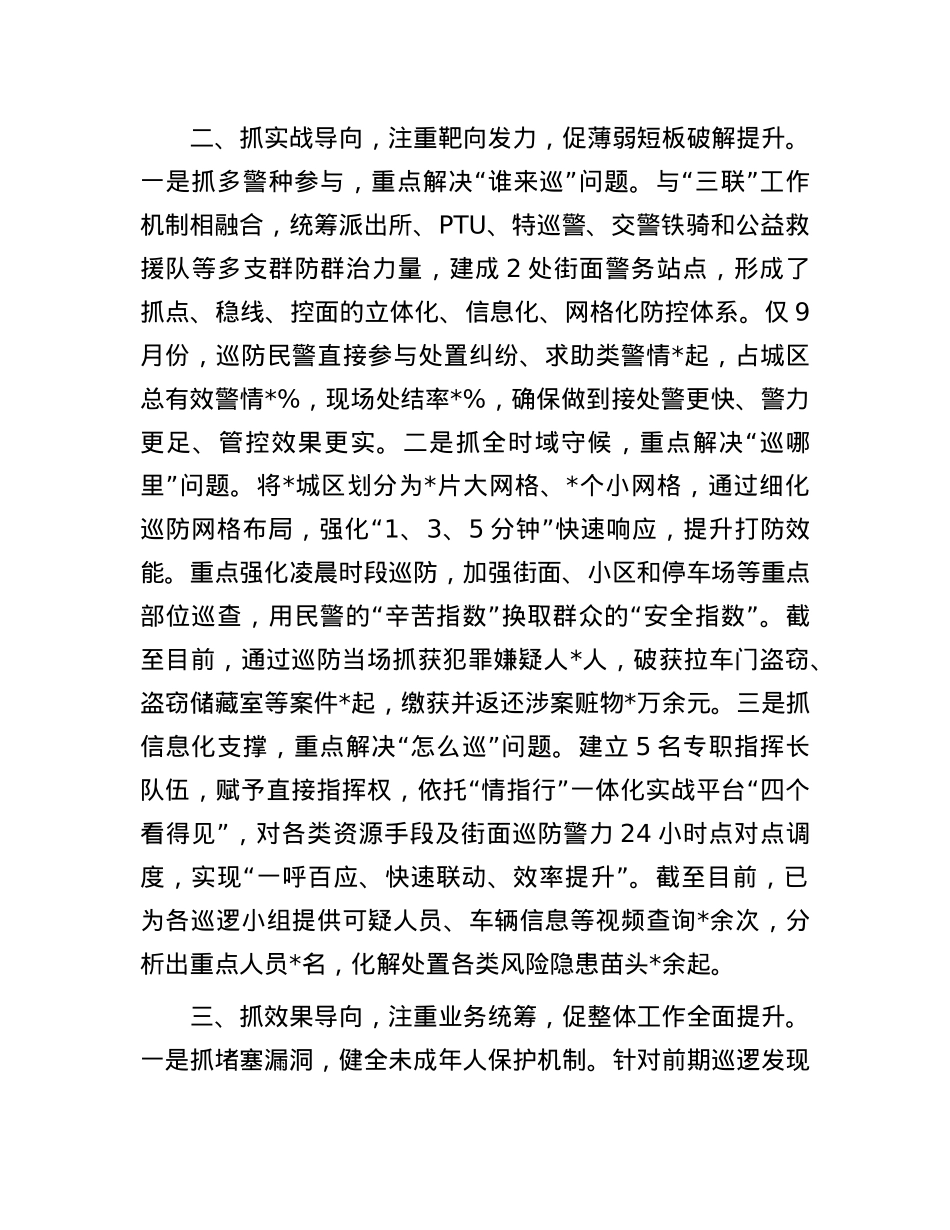 经验做法：抓好“三个导向” 强化巡防要素 提升治安管控水平.docx_第2页