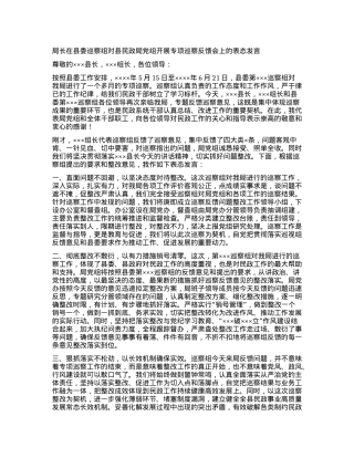 局长在县委巡察组对县民政局X组开展专项巡察反馈会上的表态发言.docx