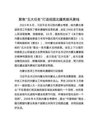 聚焦“五大任务”打造祖国北疆亮丽风景线.docx