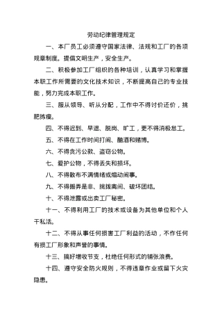 劳动纪律管理规定.docx