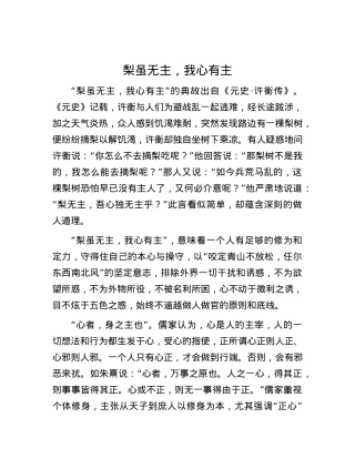 梨虽无主，我心有主.docx