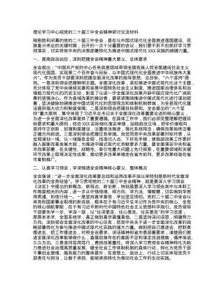 理论学习中心组X的二十届三中全会精神研讨交流材料.docx