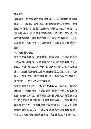 市消防救援大队2024年以来工作情况汇报.docx