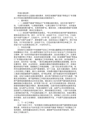 城镇燃气管道带病运行专项整治行动和更新改造工作自查总结.docx