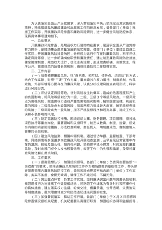 关于做好廉政风险排查工作的通知.docx