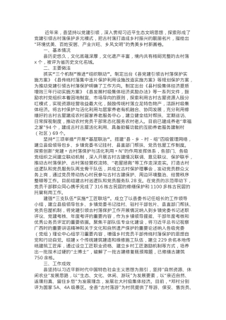 县党建引领古村落保护情况汇报.docx
