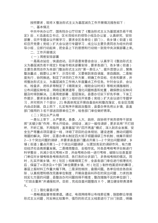 整治形式主义为基层减负工作开展情况报告.docx