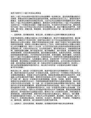 党员干部学习二十届三中全会心得体会.docx