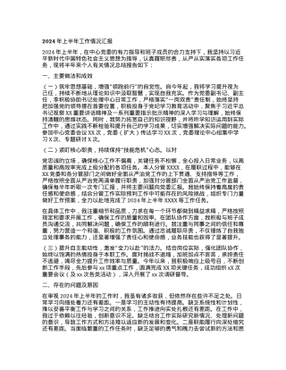 2024年上半年工作情况汇报.docx