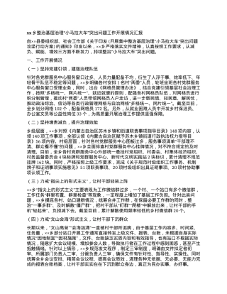 xx乡整治基层治理“小马拉大车”  突出问题工作开展情况汇报.docx