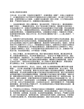 XX镇人民政府述法报告.docx