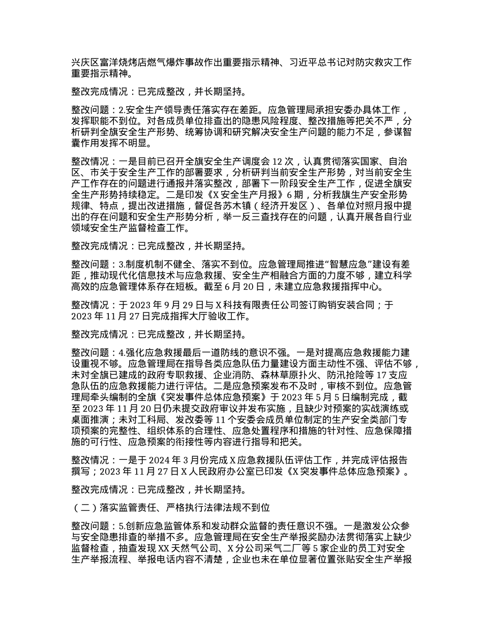 X局关于市委巡察组安全生产工作开展专项巡察整改情况的报告.docx_第2页