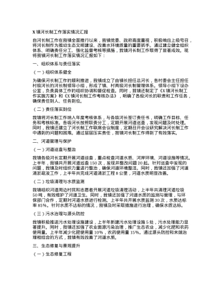 X镇河长制工作落实情况汇报.docx