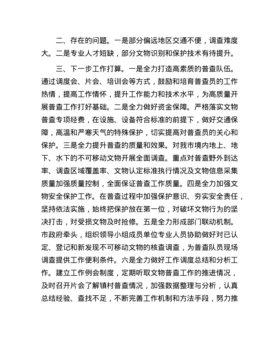 第四次全国文物普查工作推进情况汇报.docx_第3页