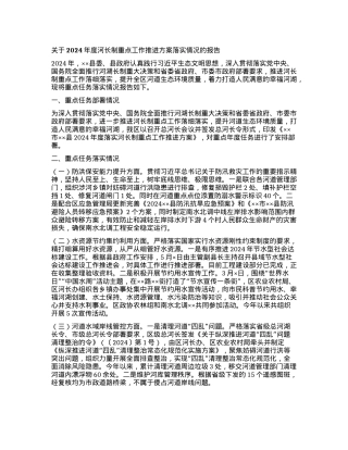 关于2024年度河长制重点工作推进方案落实情况的报告.docx