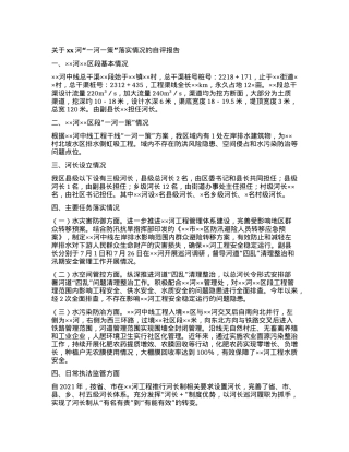 关于xx河“一河一策”落实情况的自评报告.docx