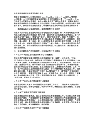 关于基层党组织建设情况的整改报告.docx