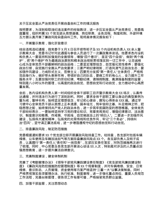 关于压实全面从严治党责任开展自查自纠工作的情况报告.docx