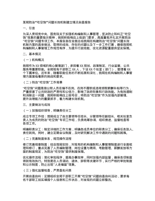 某局防治“吃空饷”问题长效机制建立情况自查报告.docx