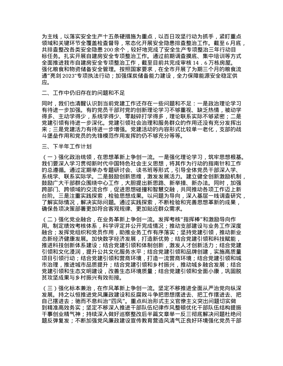 市发改局2024年上半年党建工作报告.docx_第2页