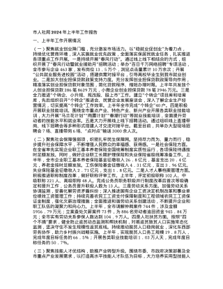 市人社局2024年上半年工作报告.docx