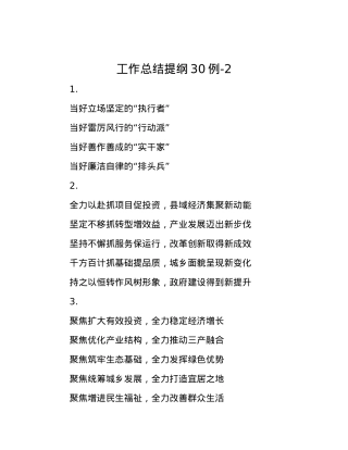 工作总结提纲30例-2.docx