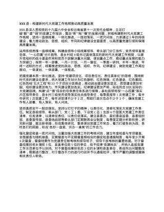 XXX县：构建新时代大党建工作格局推动高质量发展.docx