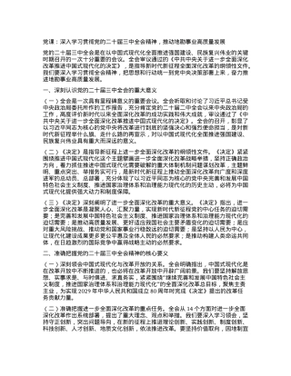 党课：深入学习贯彻党的二十届三中全会精神，推动地勘事业高质量发展.docx