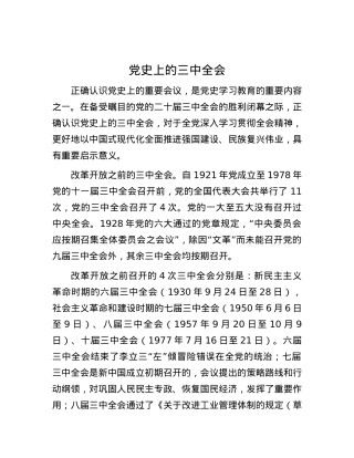 党史上的三中全会.docx