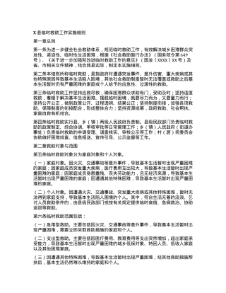 X县临时救助工作实施细则.docx
