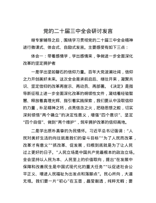 党的二十届三中全会研讨发言.docx