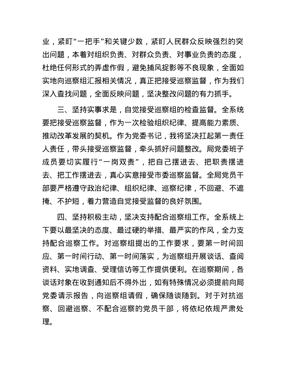 党组书记在巡察工作动员会上的表态发言.docx_第2页