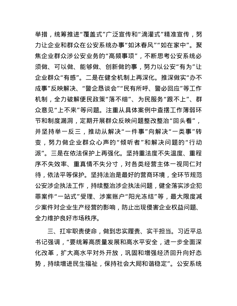 副市长、公安局长在市政府党组理论学习中心组集体学习会上的研讨交流发言.docx_第3页