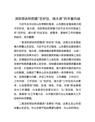 深刻领会和把握“定好位、挑大梁”的丰富内涵.docx