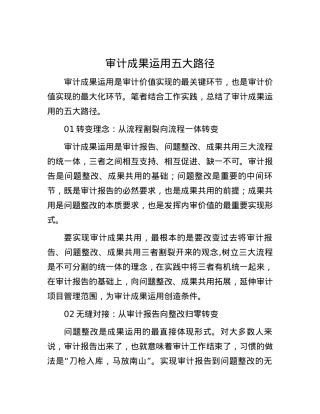 审计成果运用五大路径.docx