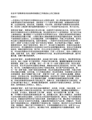 条机制建设工作推进会上的汇报发言.docx
