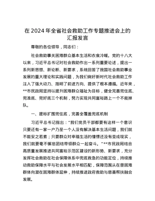 在2024年全省社会救助工作专题推进会上的汇报发言.docx