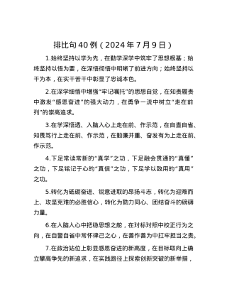 排比句40例（2024年7月9日）.docx