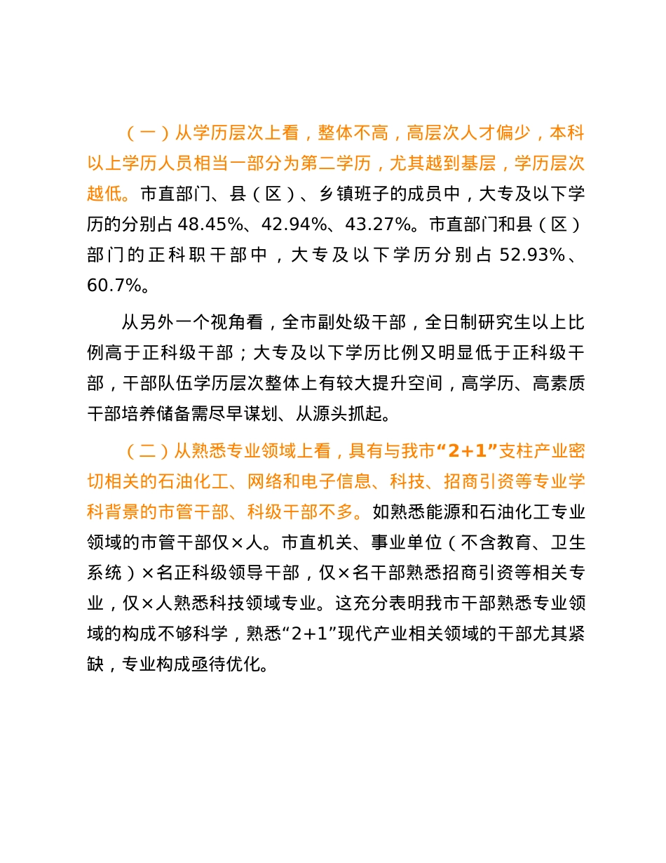 “加快打造政治过硬、领导现代化建设能力强的高素质专业化干部队伍”问题研究报告.docx_第2页