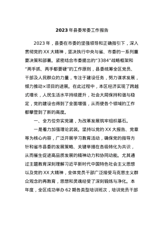 2023年县委常委工作报告.docx