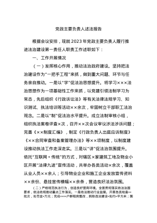 党政主要负责人述法报告.docx