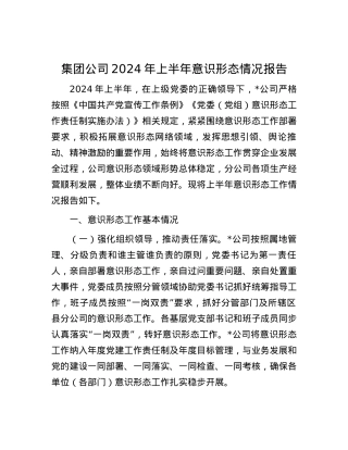 集团公司2024年上半年意识形态情况报告.docx