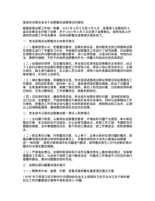 某县妇女联合会关于巡察整改进展情况的报告.docx