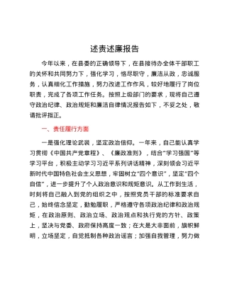 述责述廉报告 (6).docx
