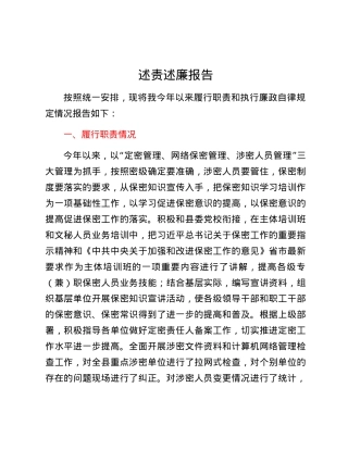 述责述廉报告 (8).docx