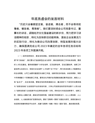 年底务虚会的发言材料.docx