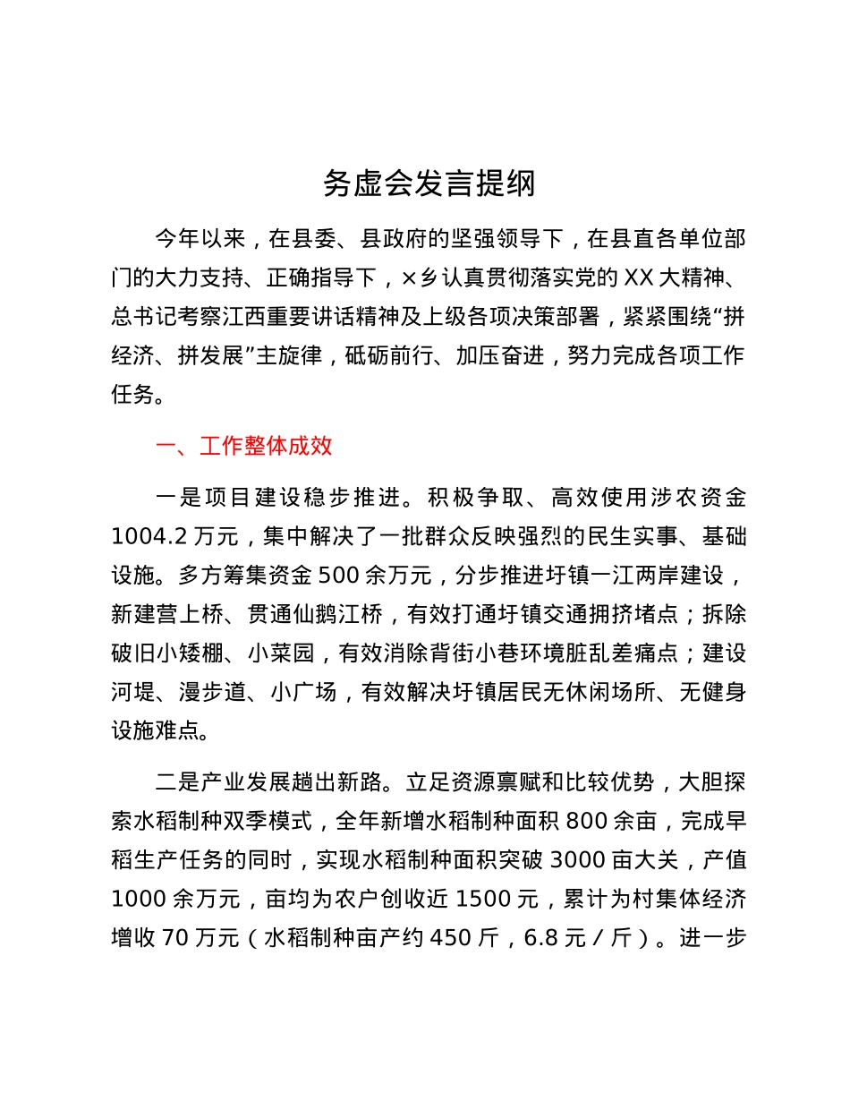 务虚会发言提纲.docx_第1页