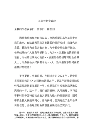 县领导新春致辞.docx