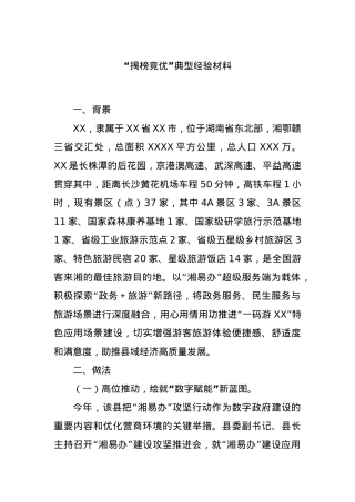 “揭榜竞优”典型经验材料.docx