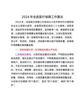 2024年全县医疗保障工作要点.docx